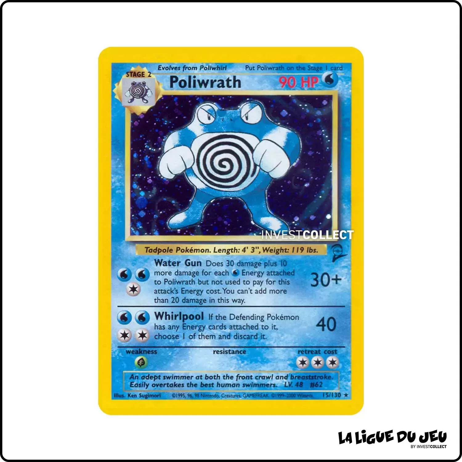 Holo - Pokemon - Base Set 2 - Poliwrath 15/130 Wizards - 1