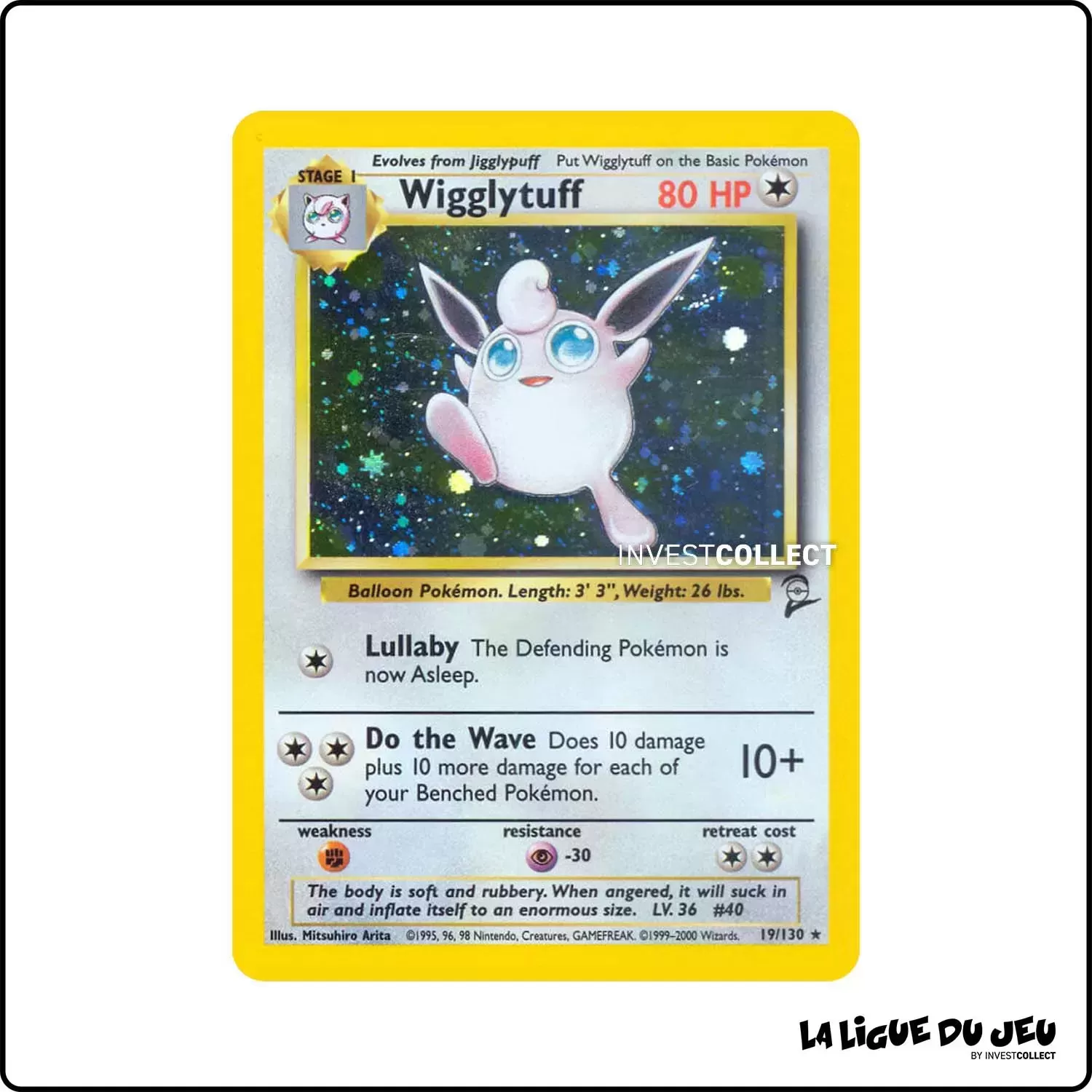 Holo - Pokemon - Base Set 2 - Wigglytuff 19/130 Wizards - 1