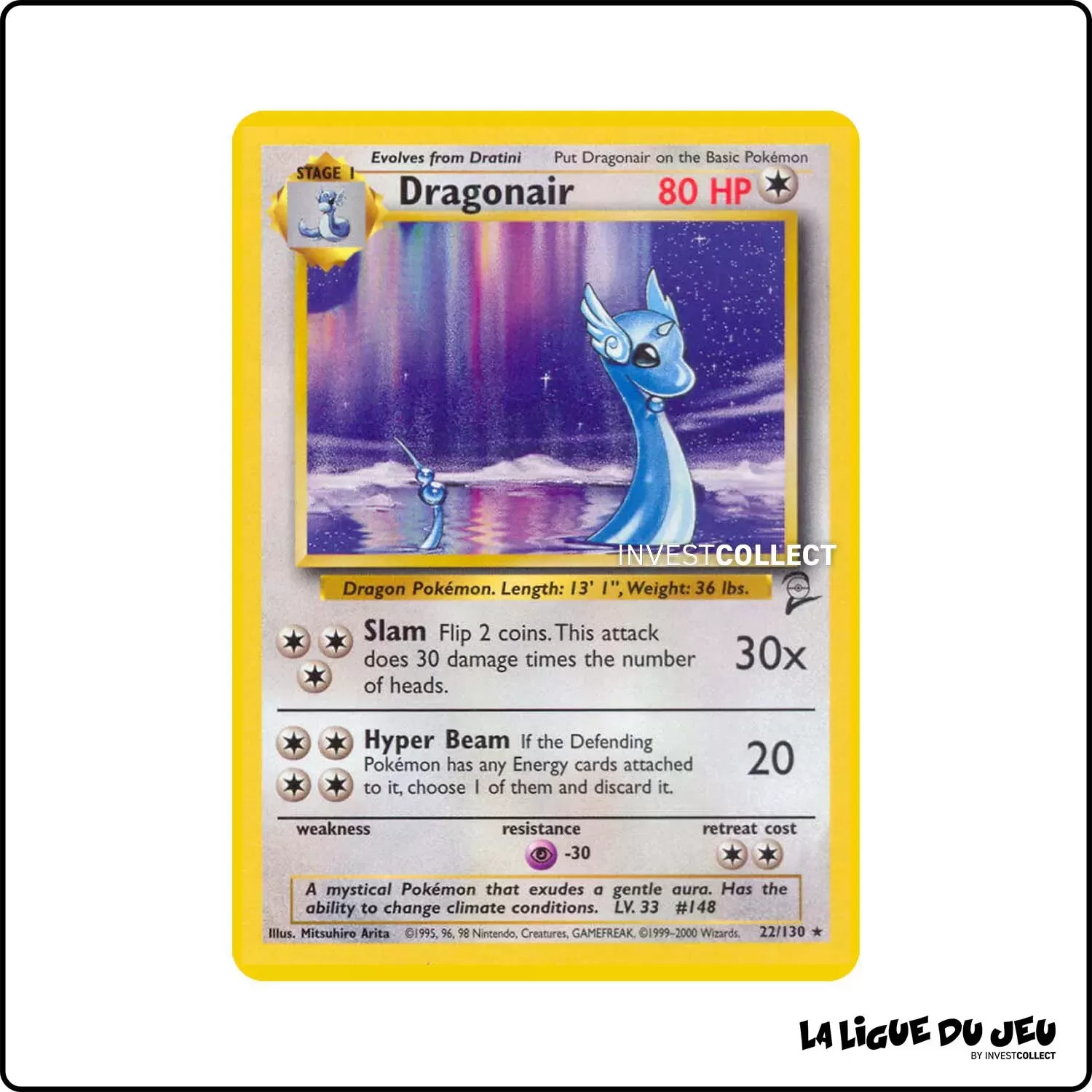 Rare - Pokemon - Base Set 2 - Dragonair 22/130 Wizards - 1