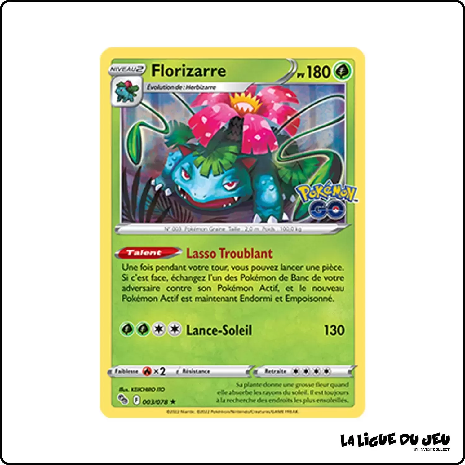 Holo - Pokemon - Pokemon GO - Florizarre 3/78