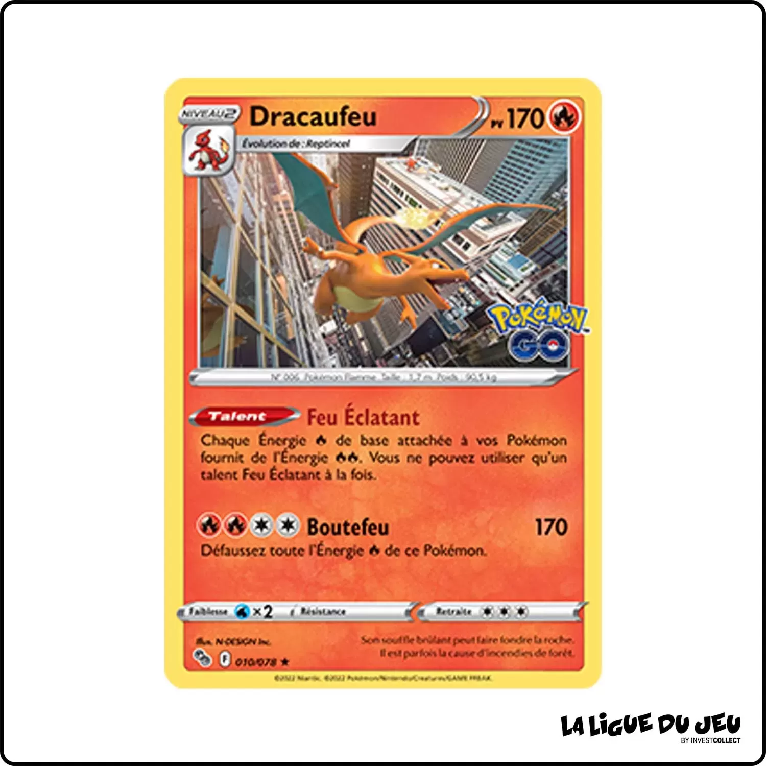 Holo - Pokemon - Pokemon GO - Dracaufeu 10/78