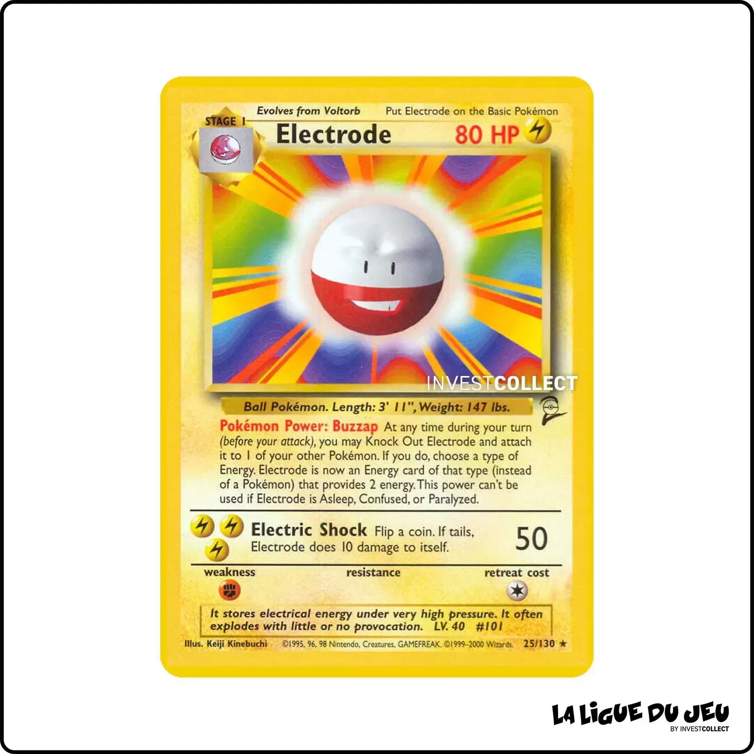 Rare - Pokemon - Base Set 2 - Electrode 25/130 Wizards - 1