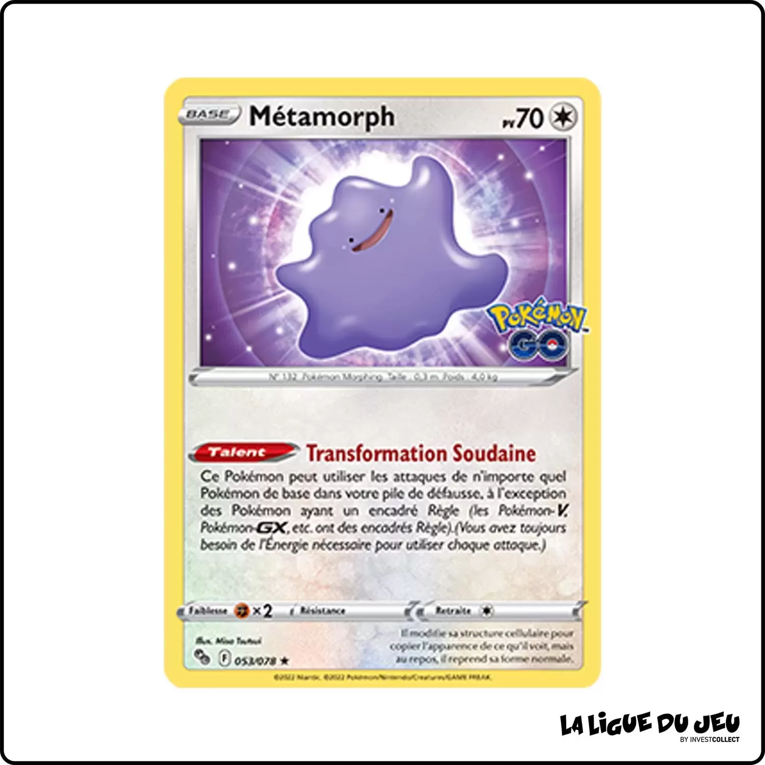 Holo - Pokemon - Pokemon GO - Métamorph 53/78