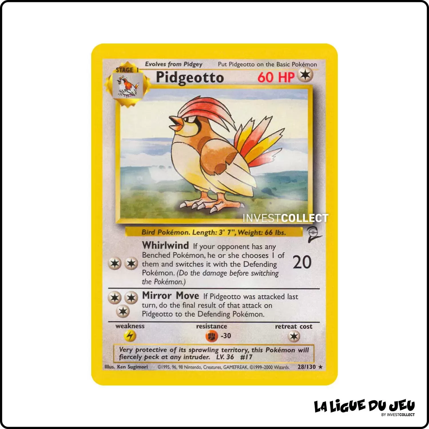 Rare - Pokemon - Base Set 2 - Pidgeotto 28/130 Wizards - 1