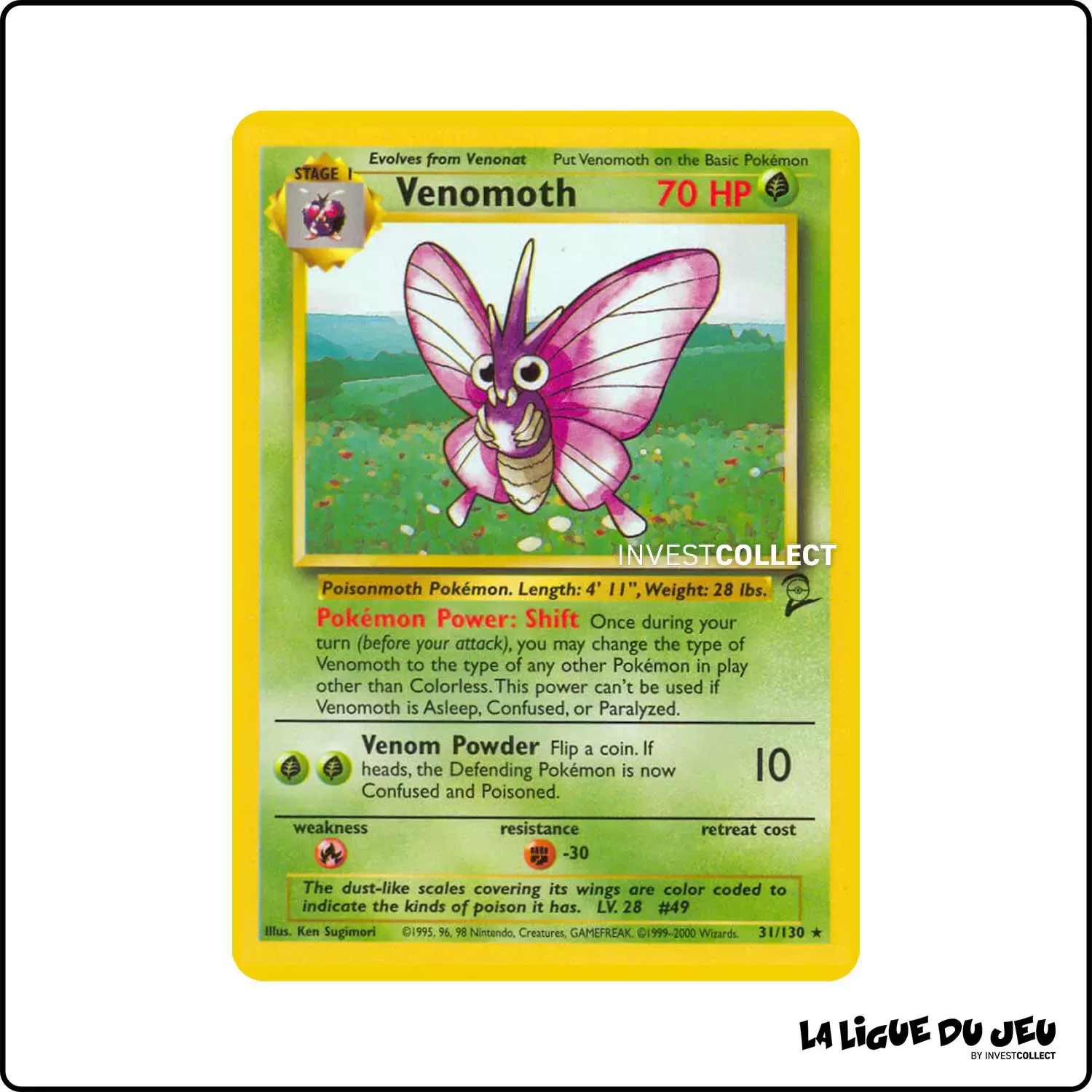 Rare - Pokemon - Base Set 2 - Venomoth 31/130 Wizards - 1