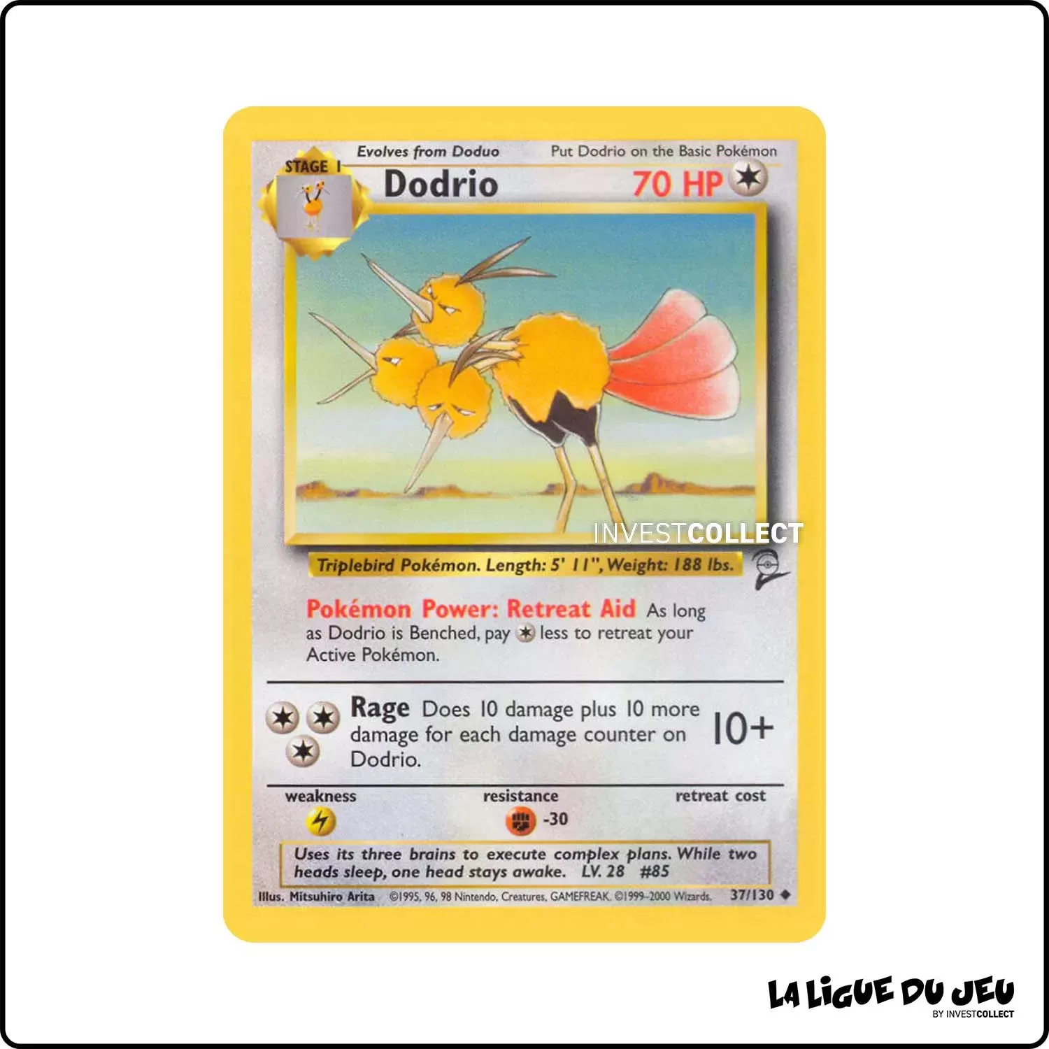 Peu commune - Pokemon - Base Set 2 - Dodrio 37/130 Wizards - 1