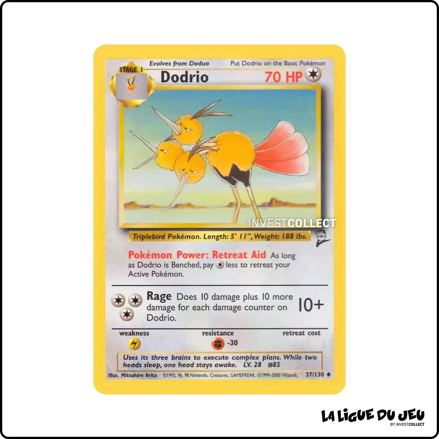 Peu commune - Pokemon - Base Set 2 - Dodrio 37/130 Wizards - 1