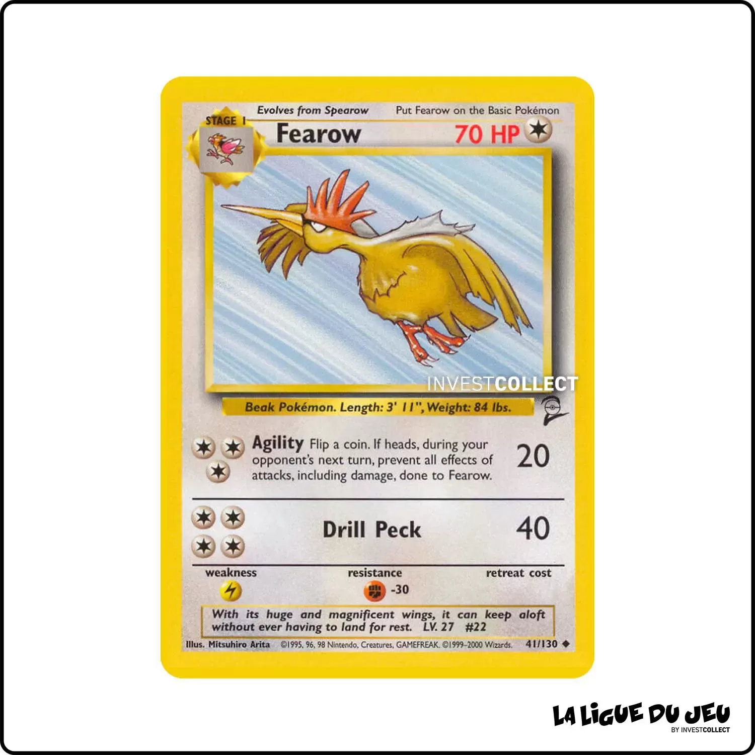 Peu commune - Pokemon - Base Set 2 - Fearow 41/130 Wizards - 1