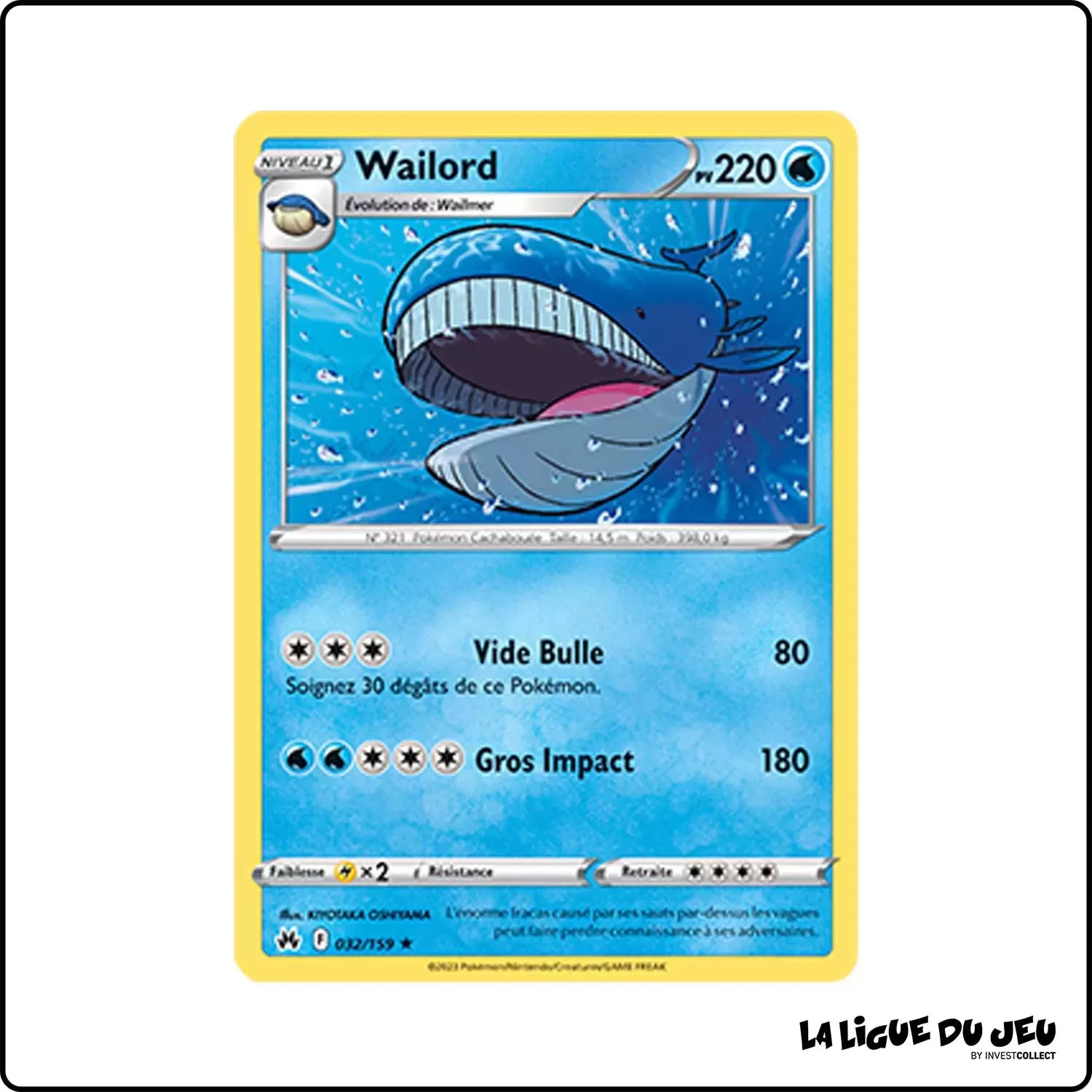 Rare - Pokemon - Zénith Suprême - Wailord 32/159 Pokemon Company - 1