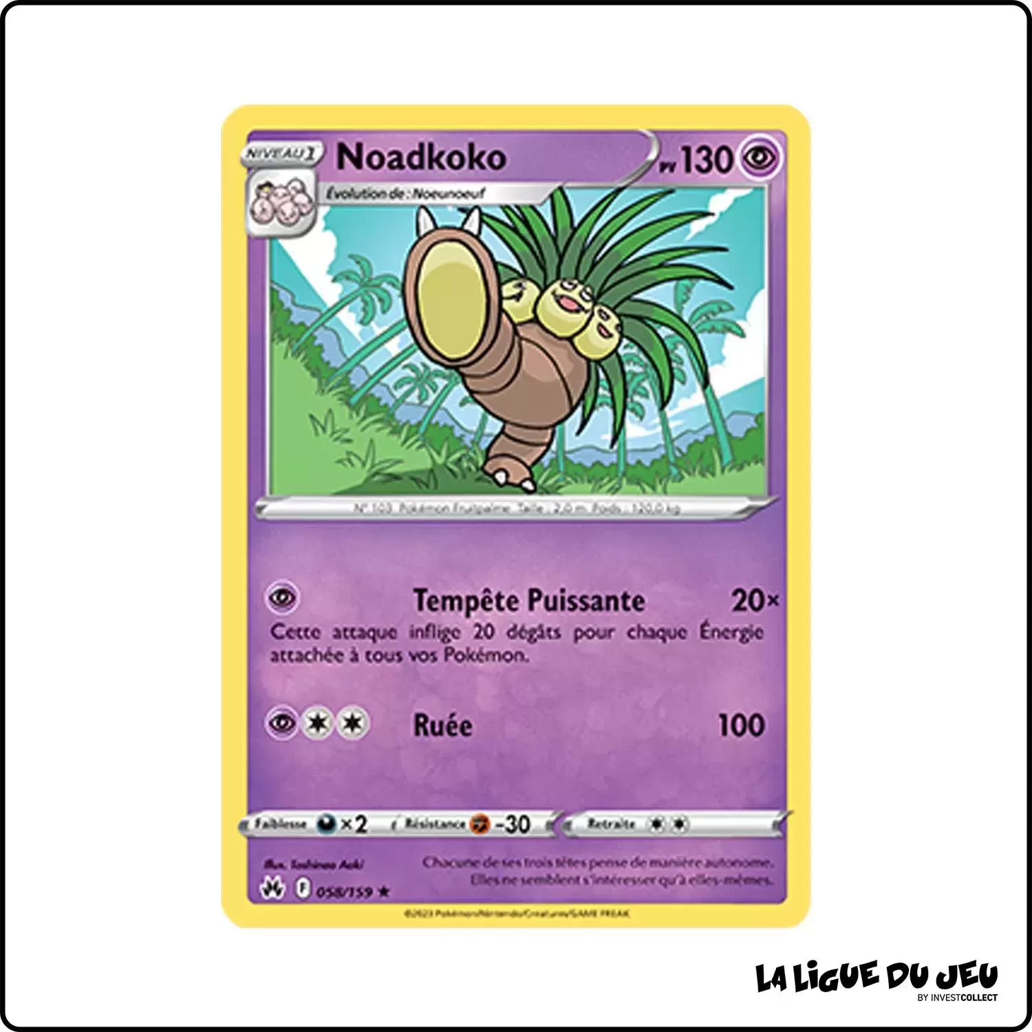 Rare - Pokemon - Zénith Suprême - Noadkoko 58/159 Pokemon Company - 1