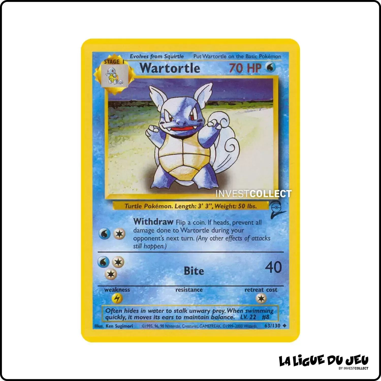 Peu commune - Pokemon - Base Set 2 - Wartortle 63/130 Wizards - 1