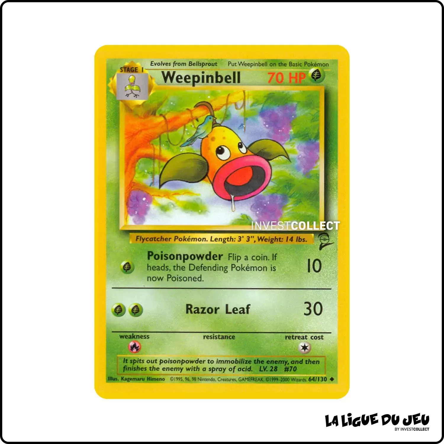 Peu commune - Pokemon - Base Set 2 - Weepinbell 64/130 Wizards - 1