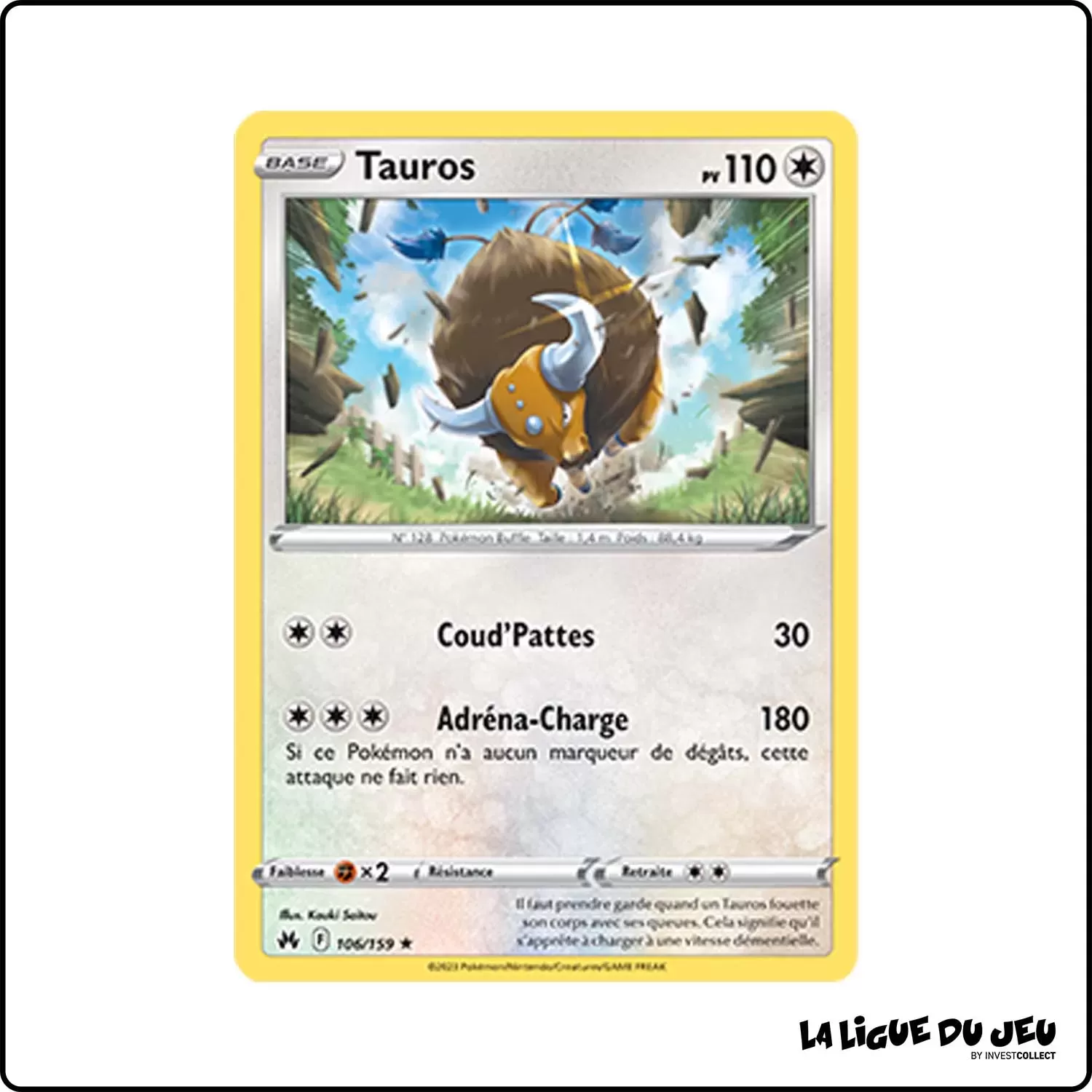 Rare - Pokemon - Zénith Suprême - Tauros 106/159 Pokemon Company - 1