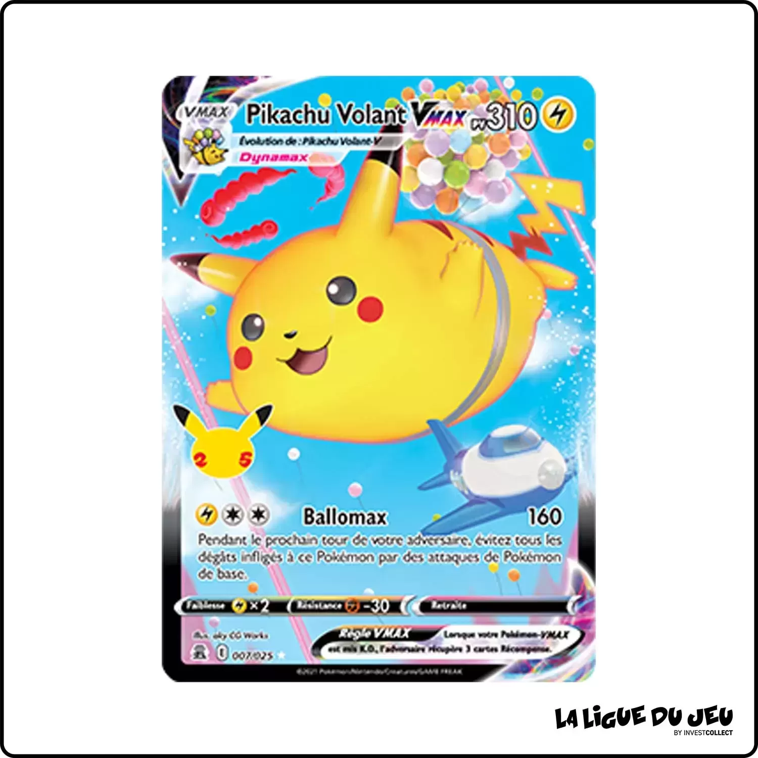 Ultra - Pokemon - Célébrations - Pikachu Volant-VMAX 7/25