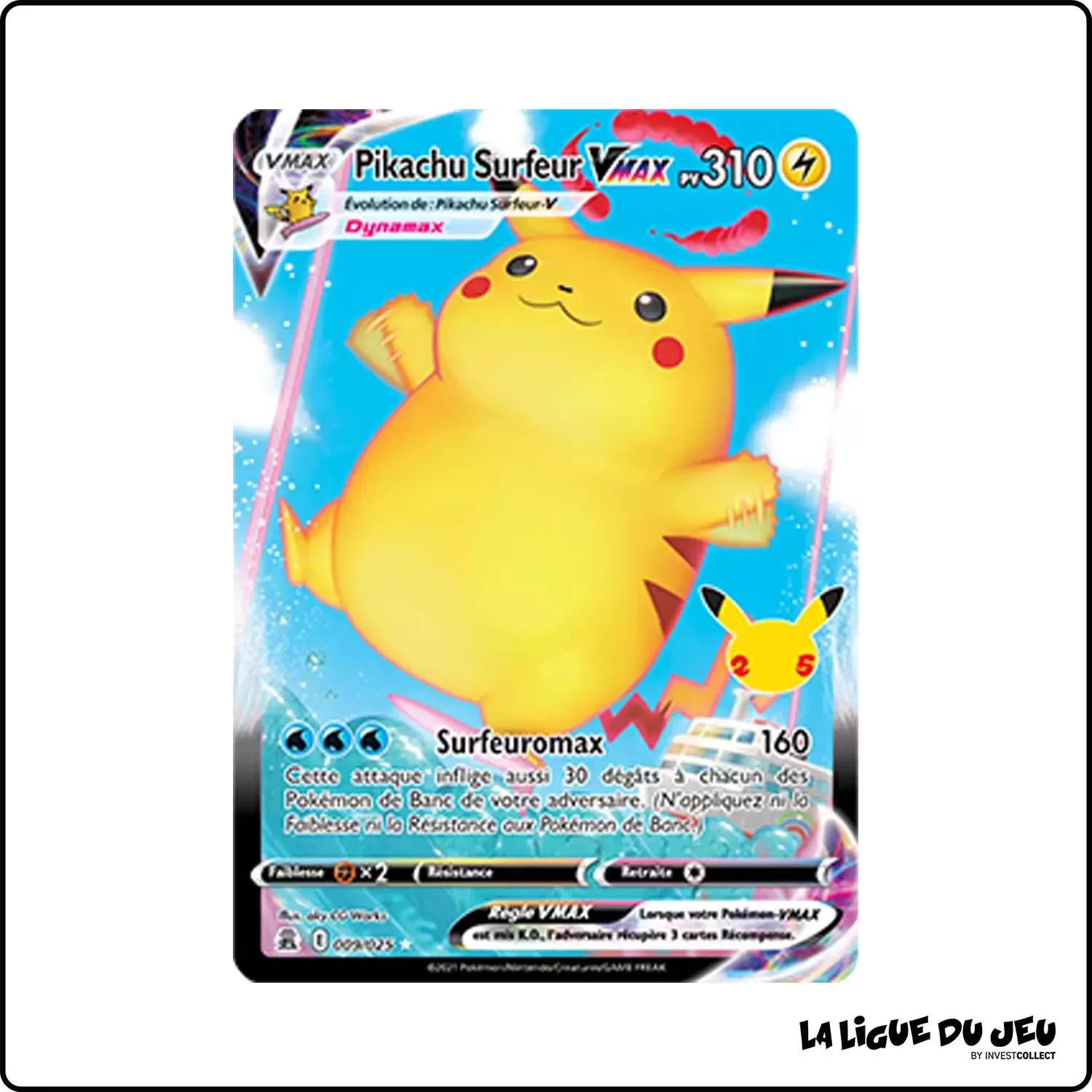 Ultra - Pokemon - Célébrations - Pikachu Surfeur-VMAX 9/25