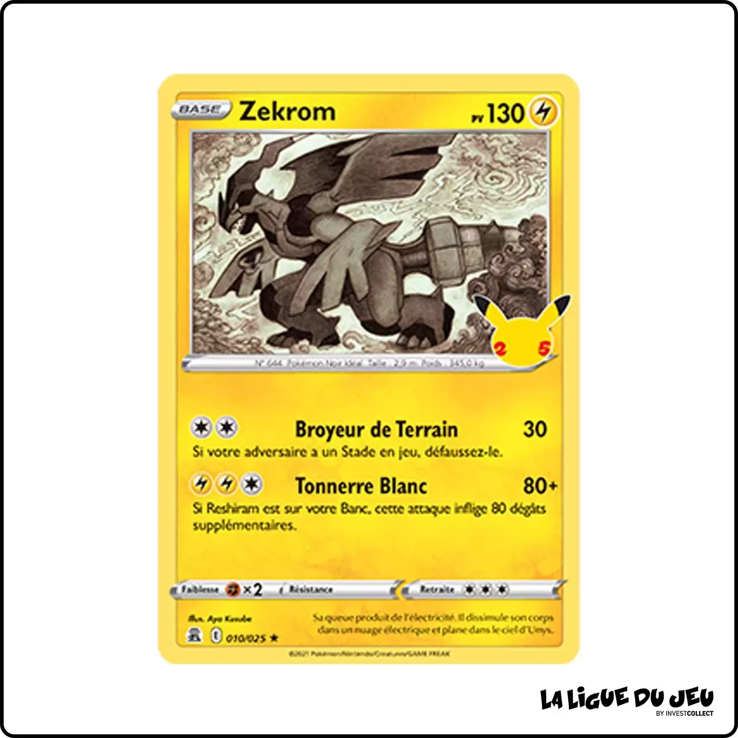 Rare - Pokemon - Célébrations - Zekrom 10/25