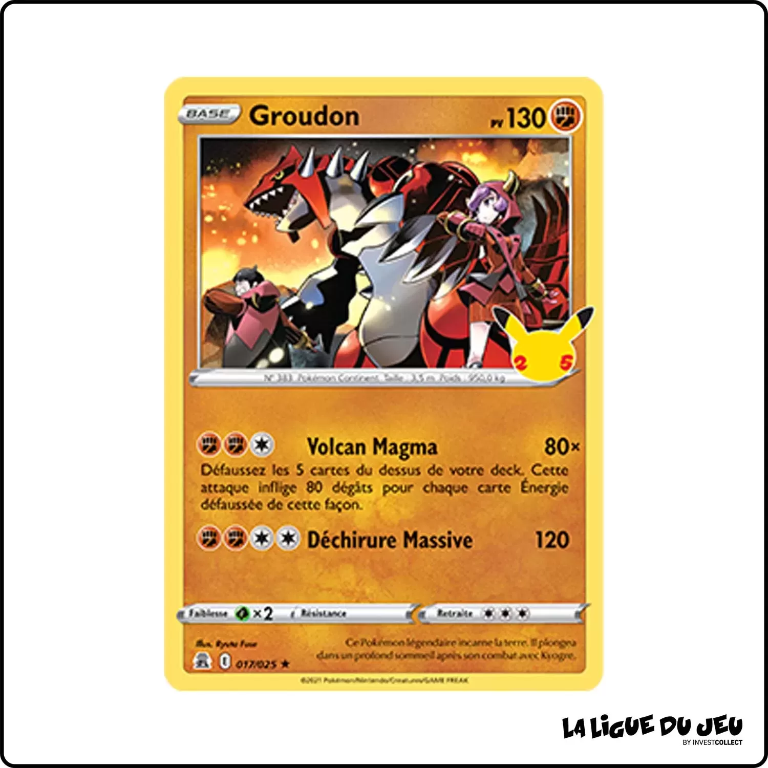 Rare - Pokemon - Célébrations - Groudon 17/25