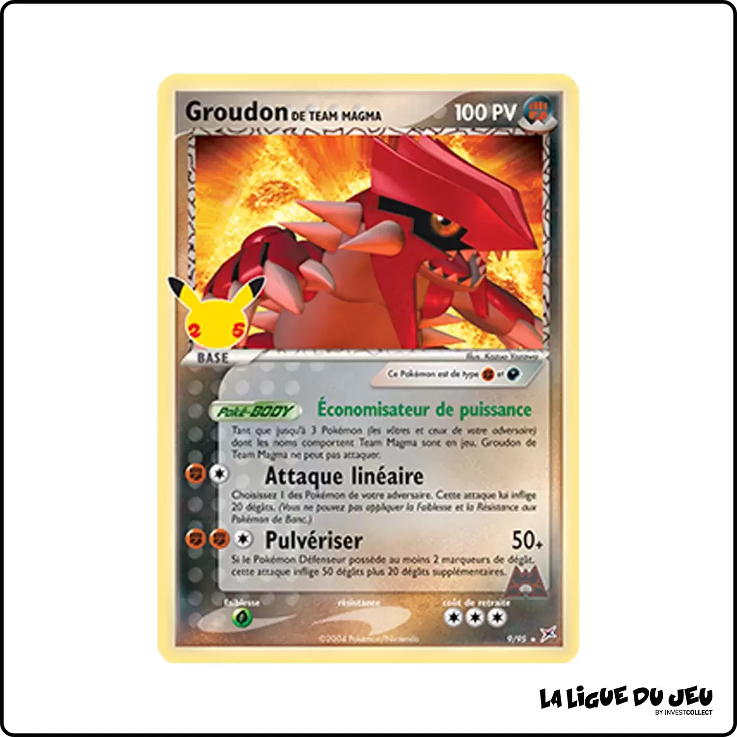 Ultra - Pokemon - Célébrations - Groudon de Team Magma 9/95