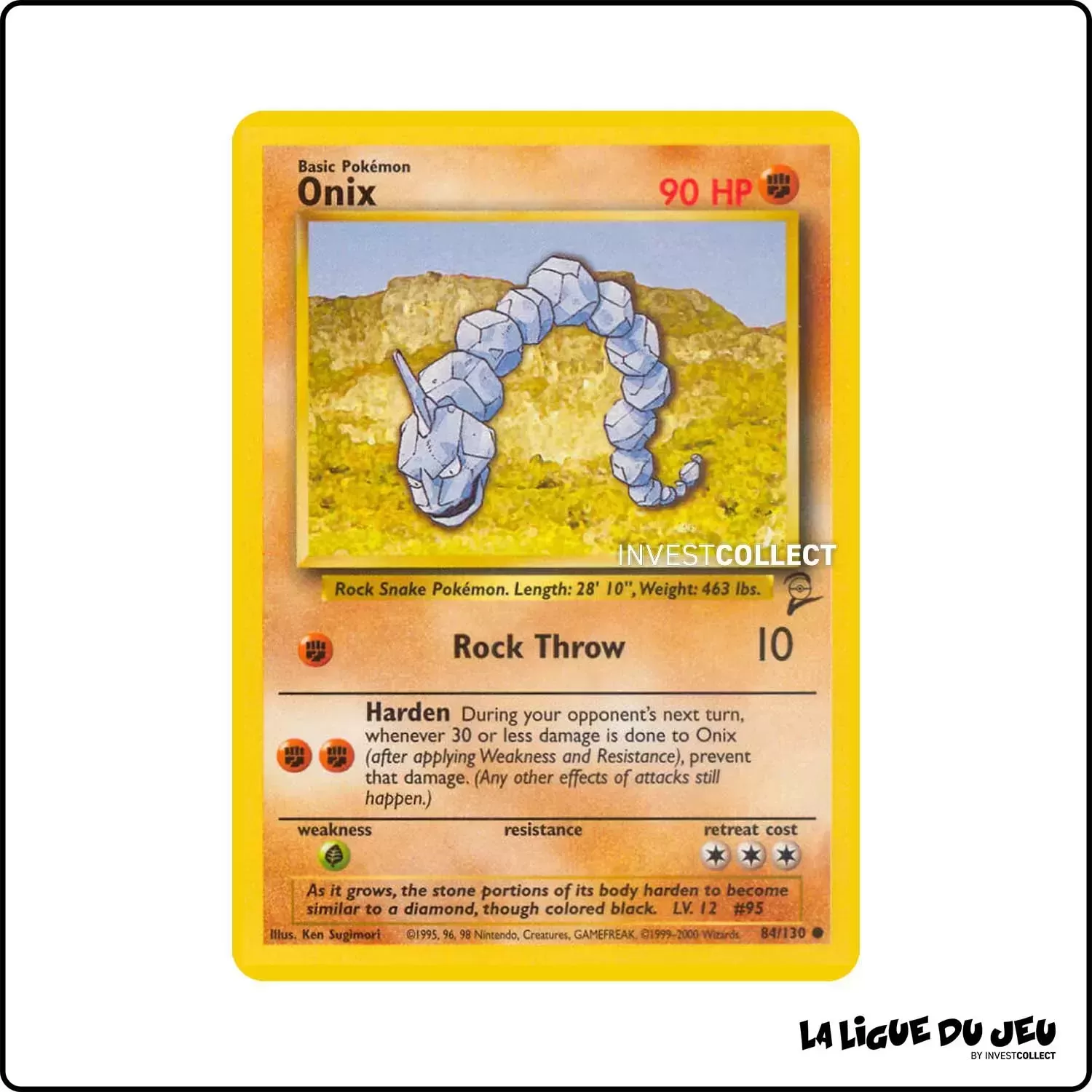 Commune - Pokemon - Base Set 2 - Onix 84/130 Wizards - 1