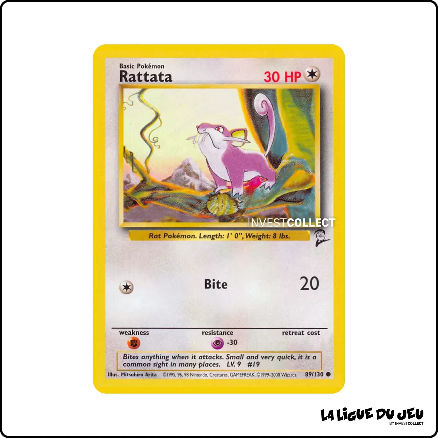 Commune - Pokemon - Base Set 2 - Rattata 89/130 Wizards - 1