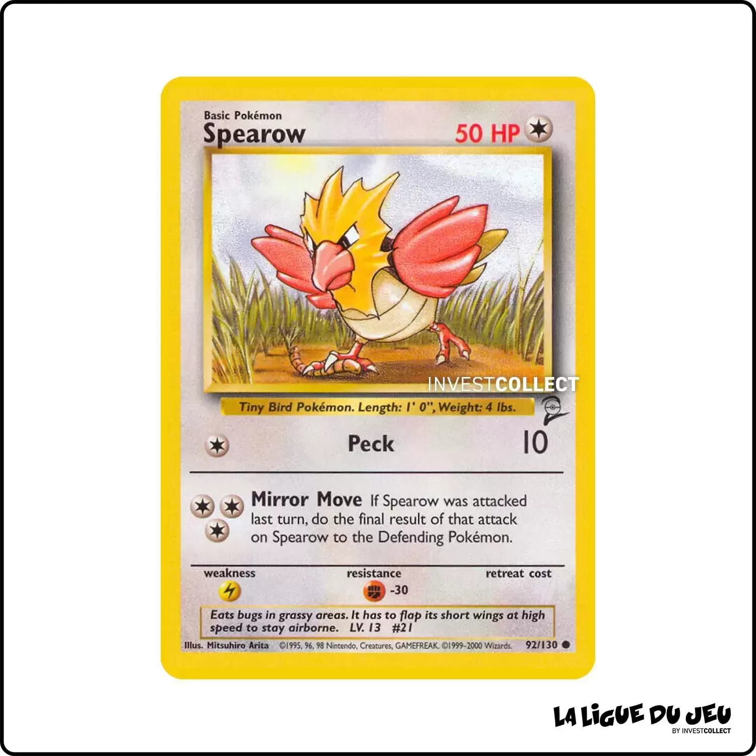 Commune - Pokemon - Base Set 2 - Spearow 92/130 Wizards - 1