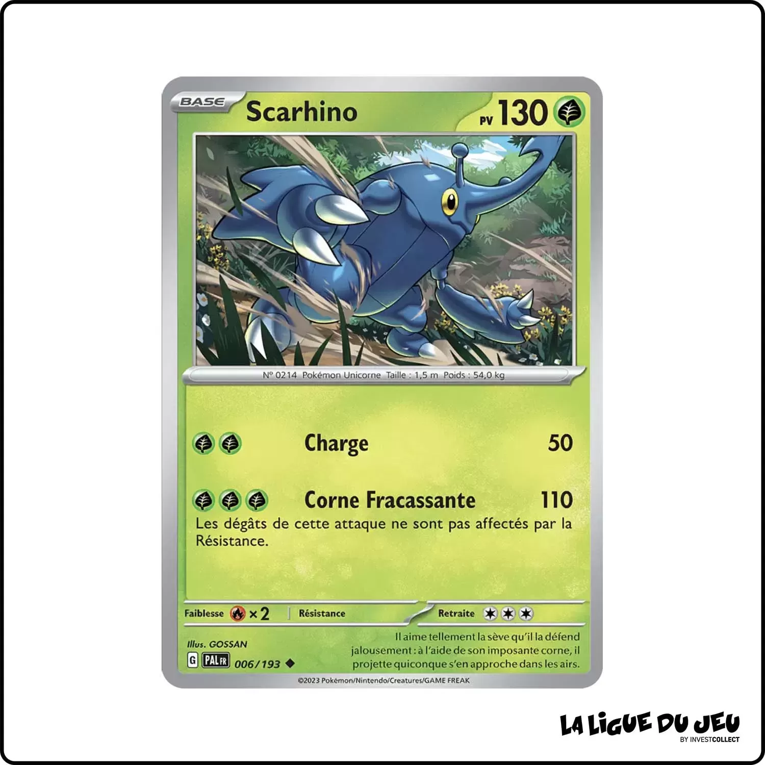 Peu commune - Pokemon - Évolutions à Paldea - Scarhino 6/193