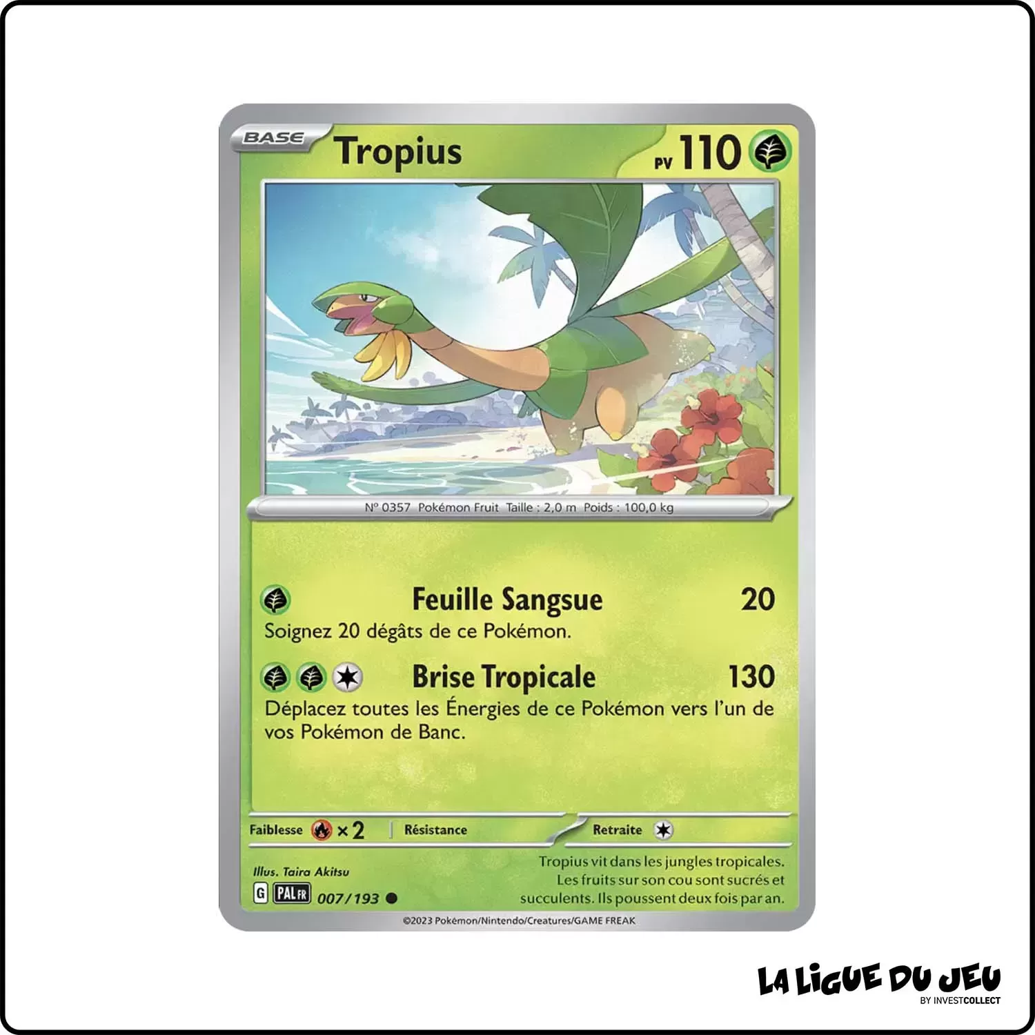 Commune - Pokemon - Évolutions à Paldea - Tropius 7/193