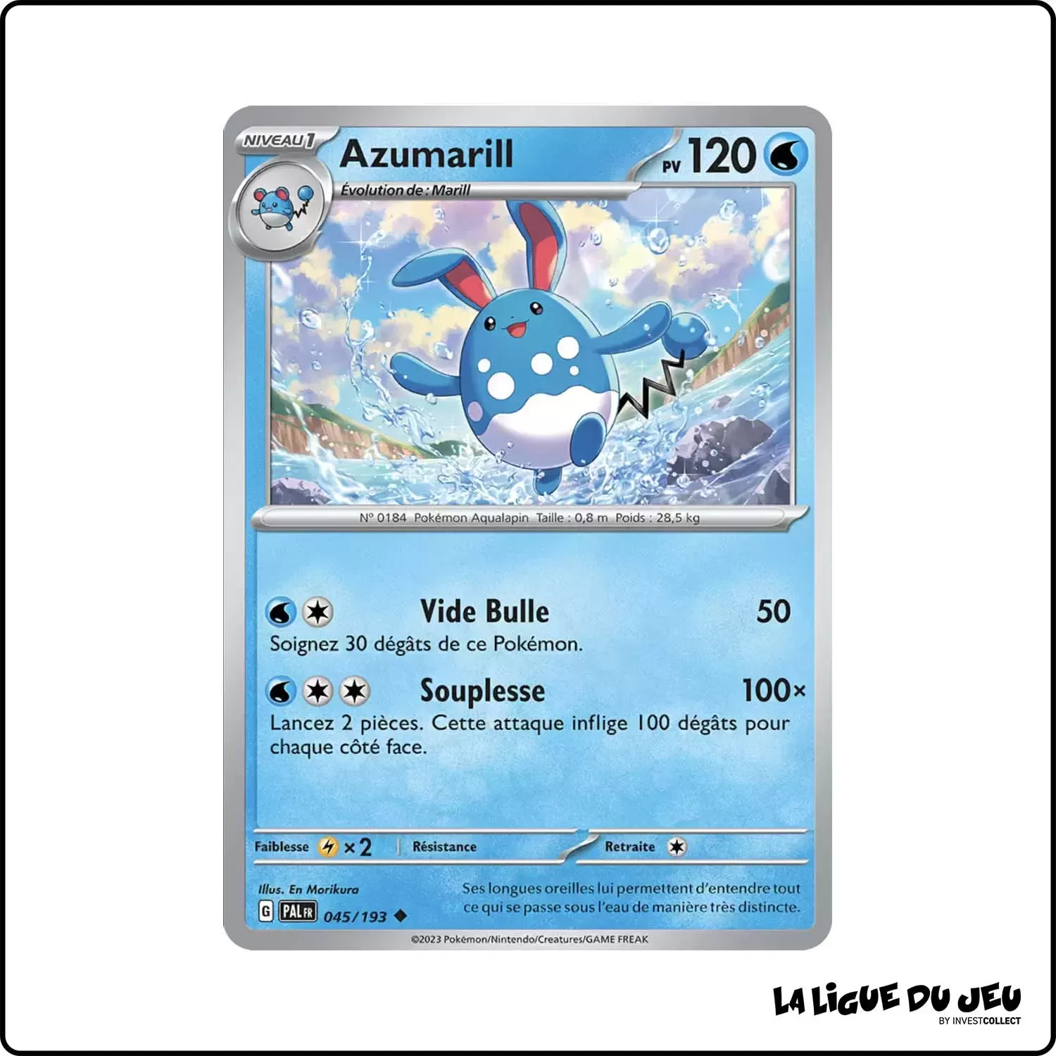 Peu commune - Pokemon - Évolutions à Paldea - Azumarill 45/193