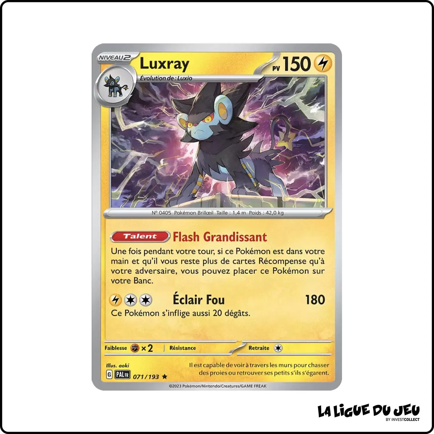 Rare - Pokemon - Évolutions à Paldea - Luxray 71/193