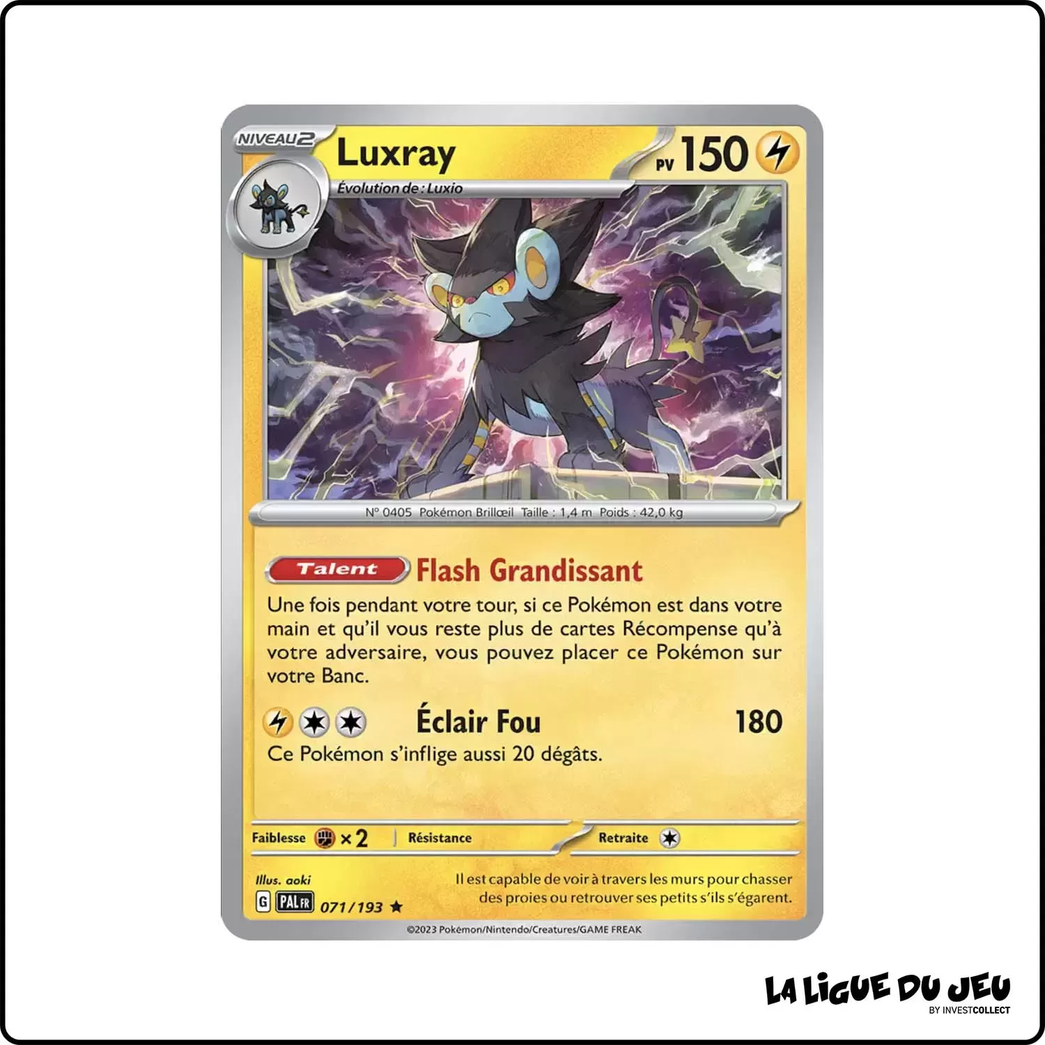 Rare - Pokemon - Évolutions à Paldea - Luxray 71/193