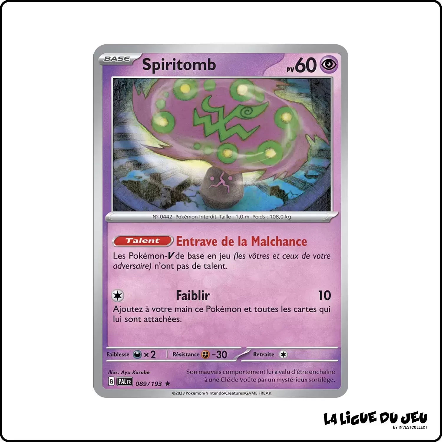 Rare - Pokemon - Évolutions à Paldea - Spiritomb 89/193