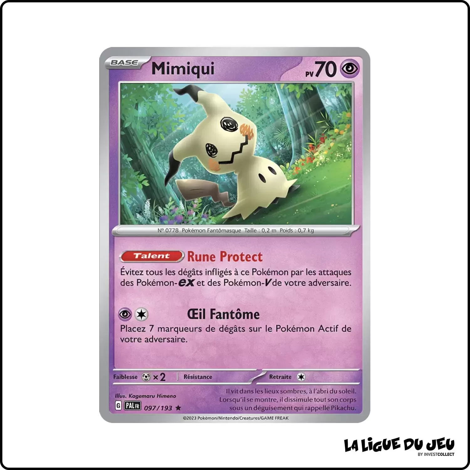 Rare - Pokemon - Évolutions à Paldea - Mimiqui 97/193