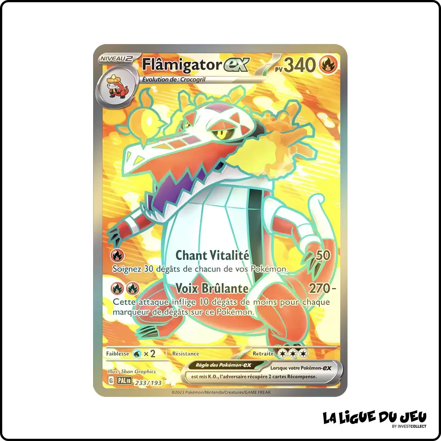 Ultra - Pokemon - Évolutions à Paldea - Flâmigator-ex 233/193