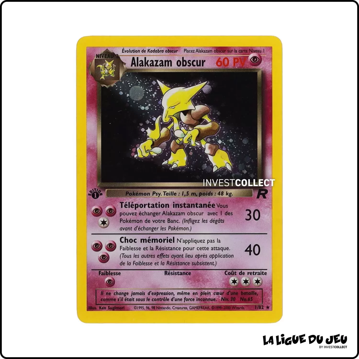 Holo - Pokemon - Team Rocket - Alakazam obscur 1/82 Wizards - 1