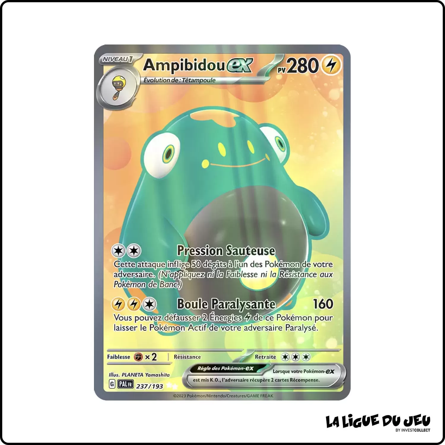 Ultra - Pokemon - Évolutions à Paldea - Ampibidou-ex 237/193