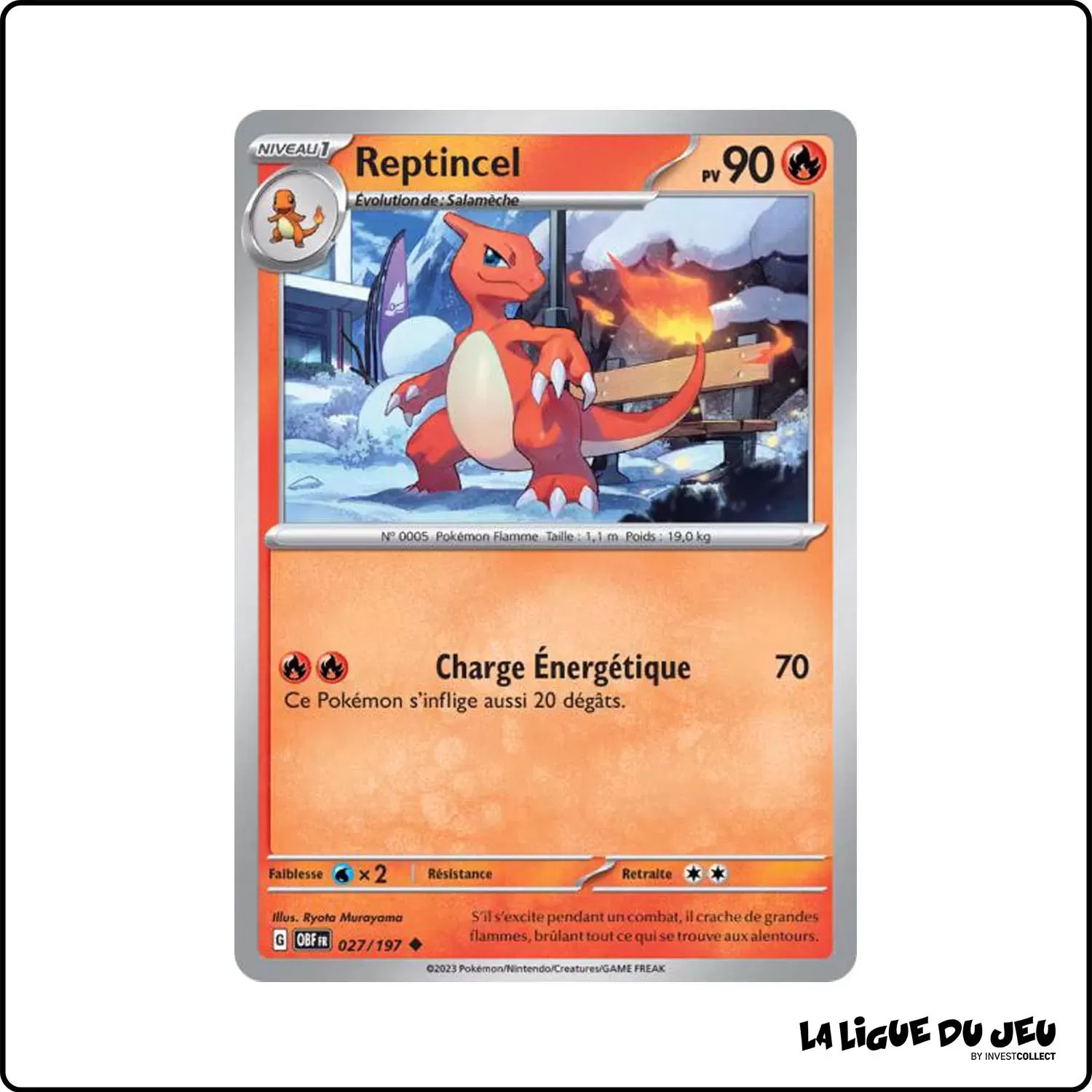 Peu commune - Pokemon - Flammes Obsidiennes - Reptincel 27/197