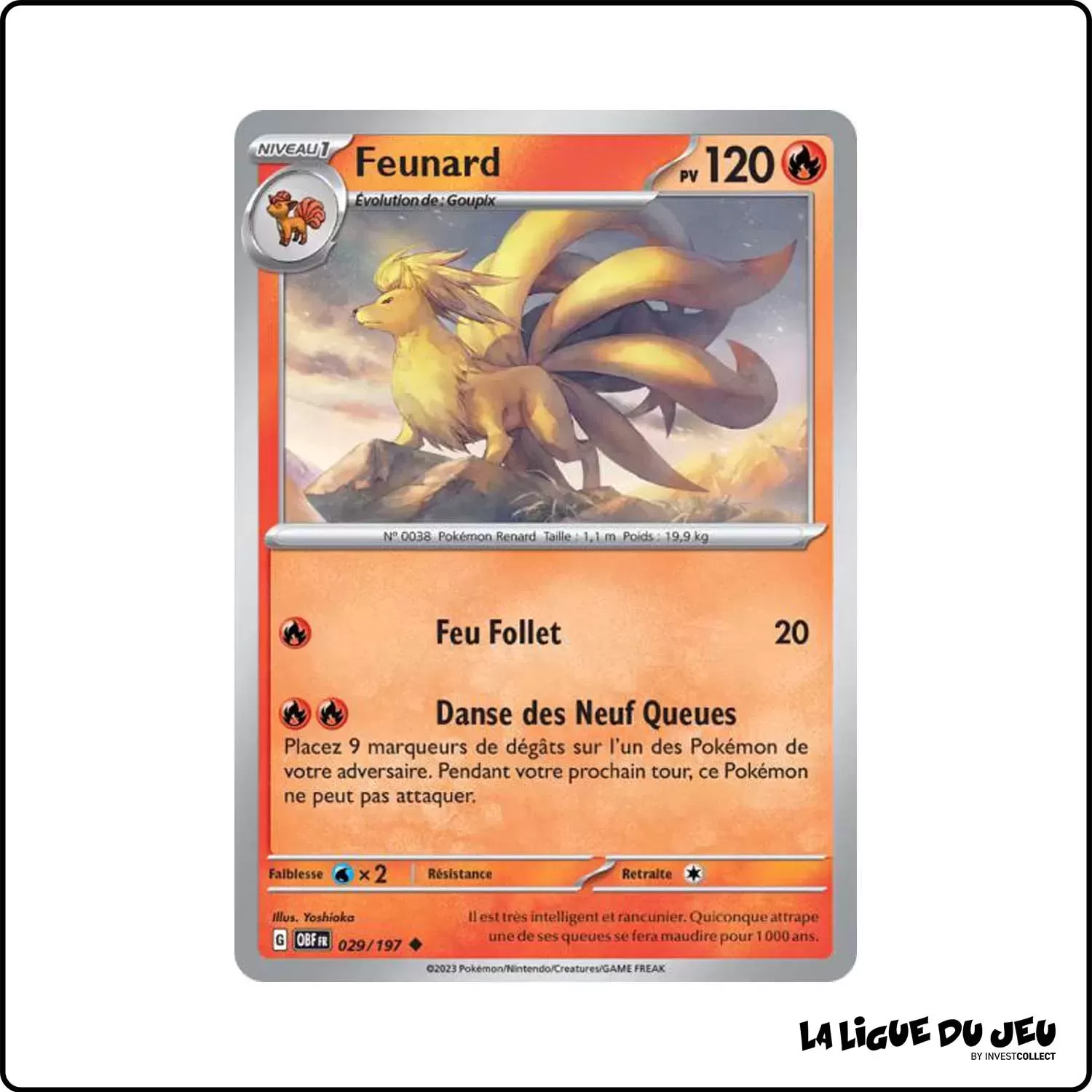 Peu commune - Pokemon - Flammes Obsidiennes - Feunard 29/197