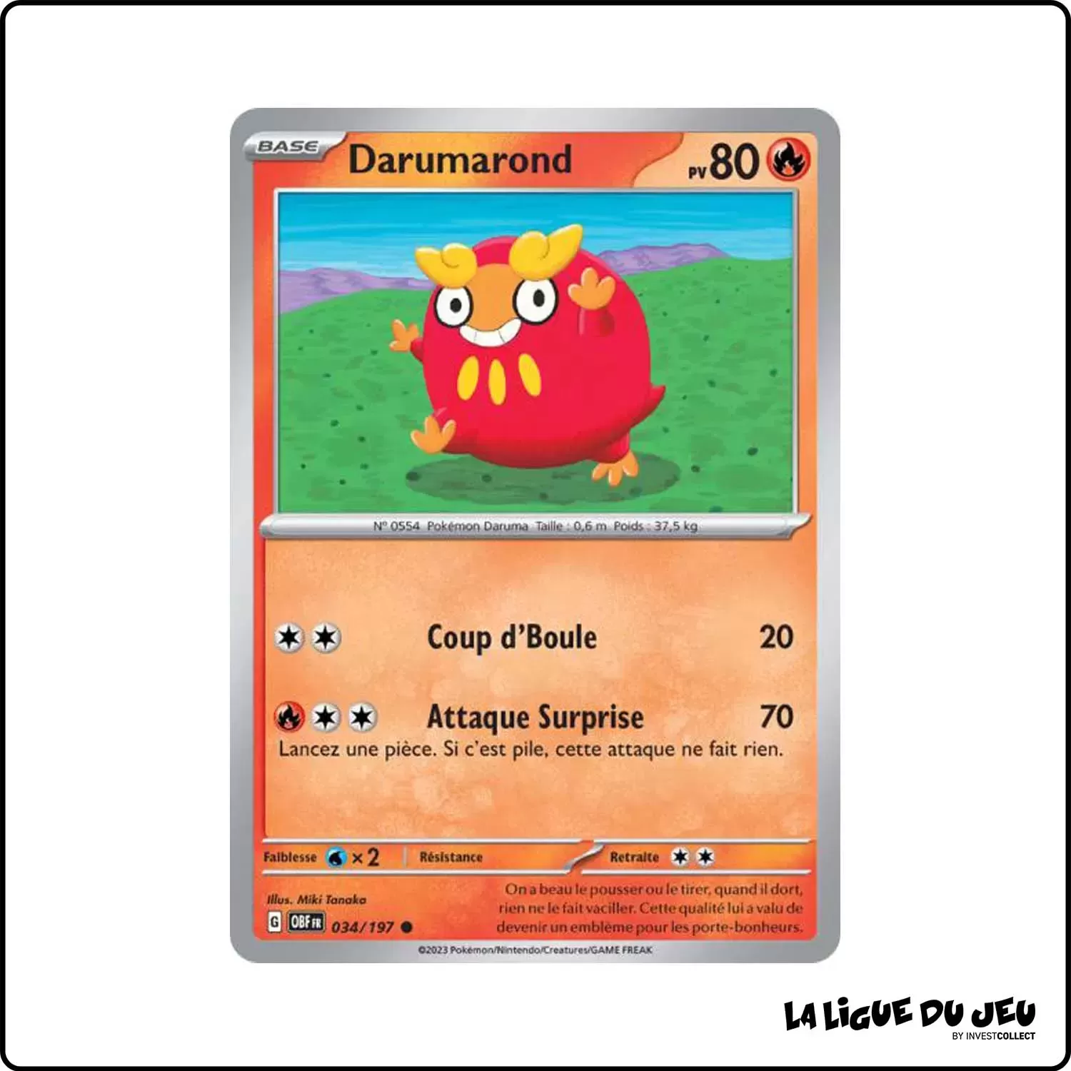 Commune - Pokemon - Flammes Obsidiennes - Darumarond 34/197