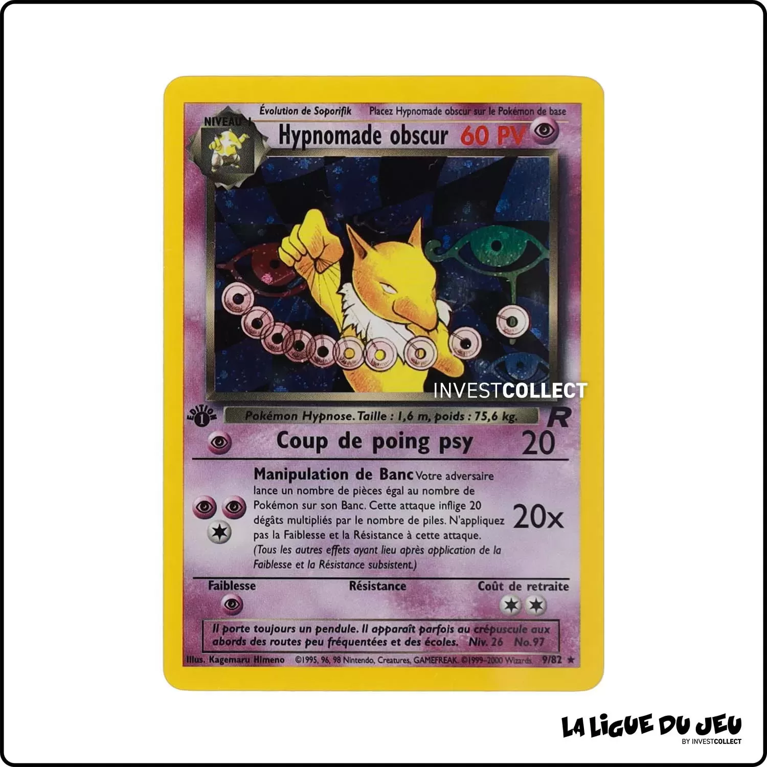 Holo - Pokemon - Team Rocket - Hypnomade obscur 9/82 Wizards - 1