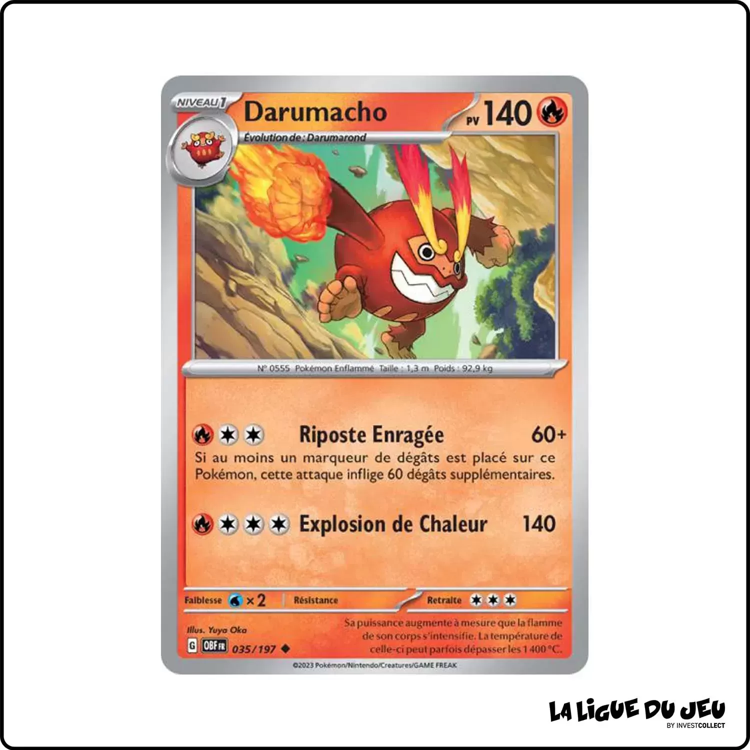 Peu commune - Pokemon - Flammes Obsidiennes - Darumacho 35/197