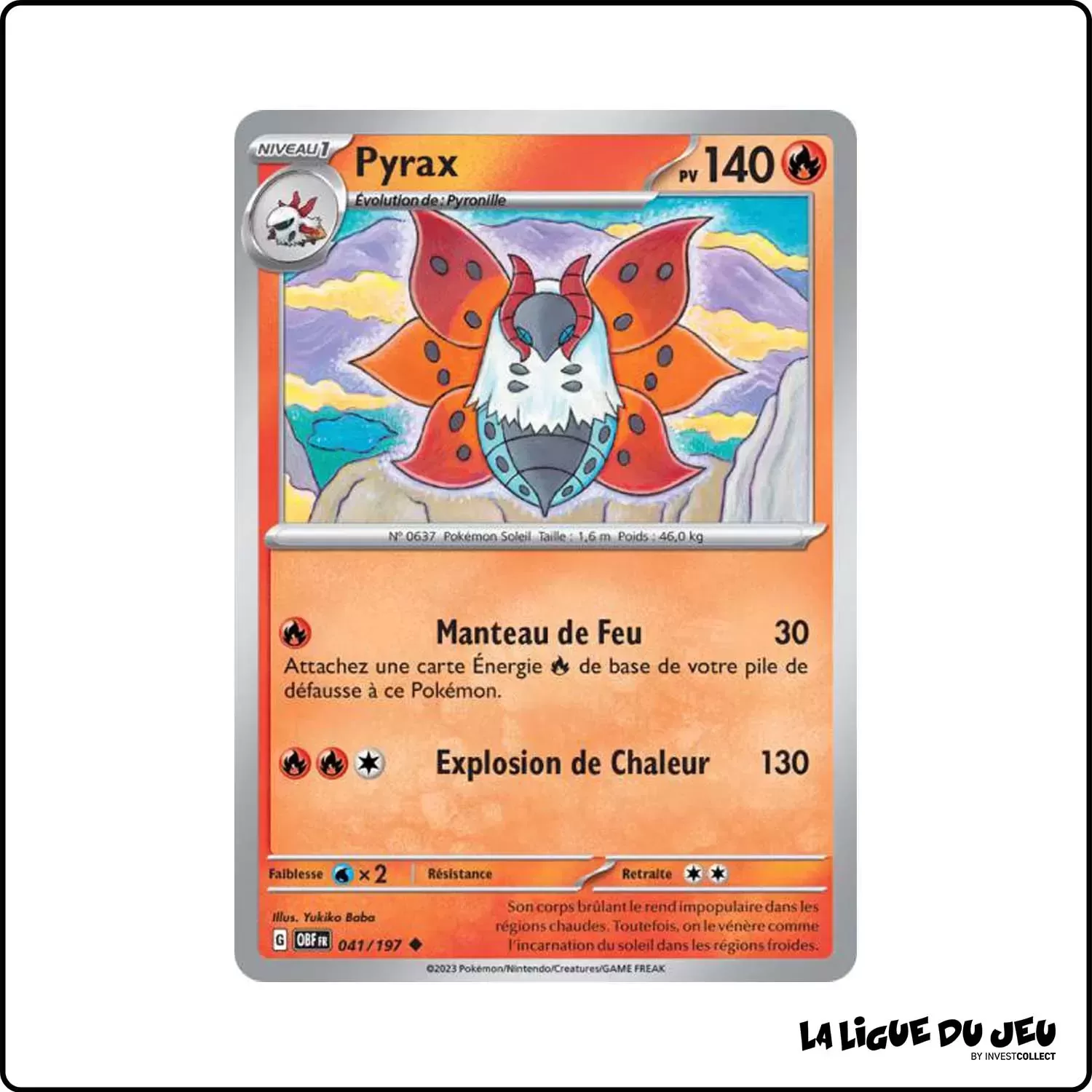 Peu commune - Pokemon - Flammes Obsidiennes - Pyrax 41/197