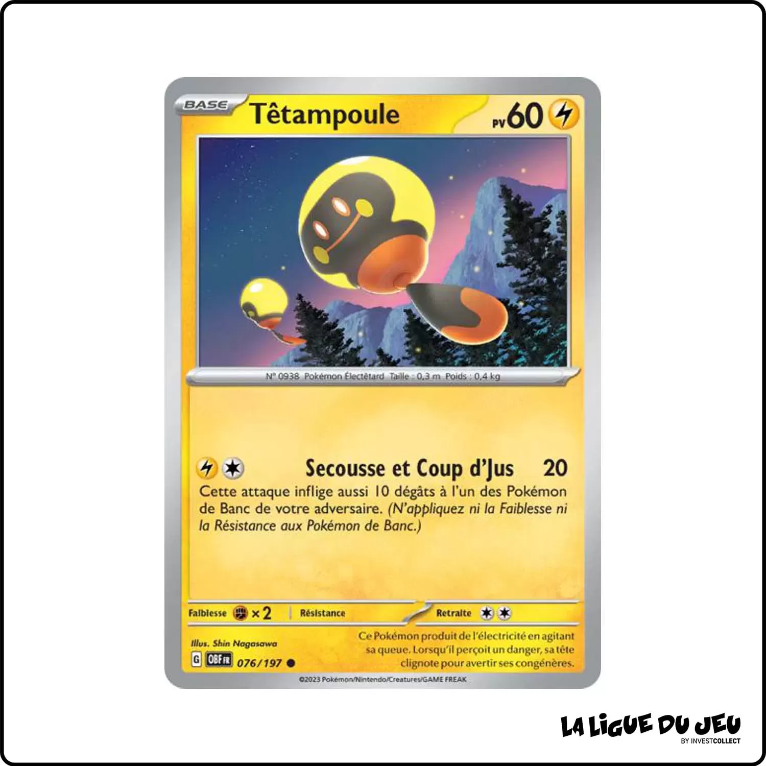 Commune - Pokemon - Flammes Obsidiennes - Têtampoule 76/197