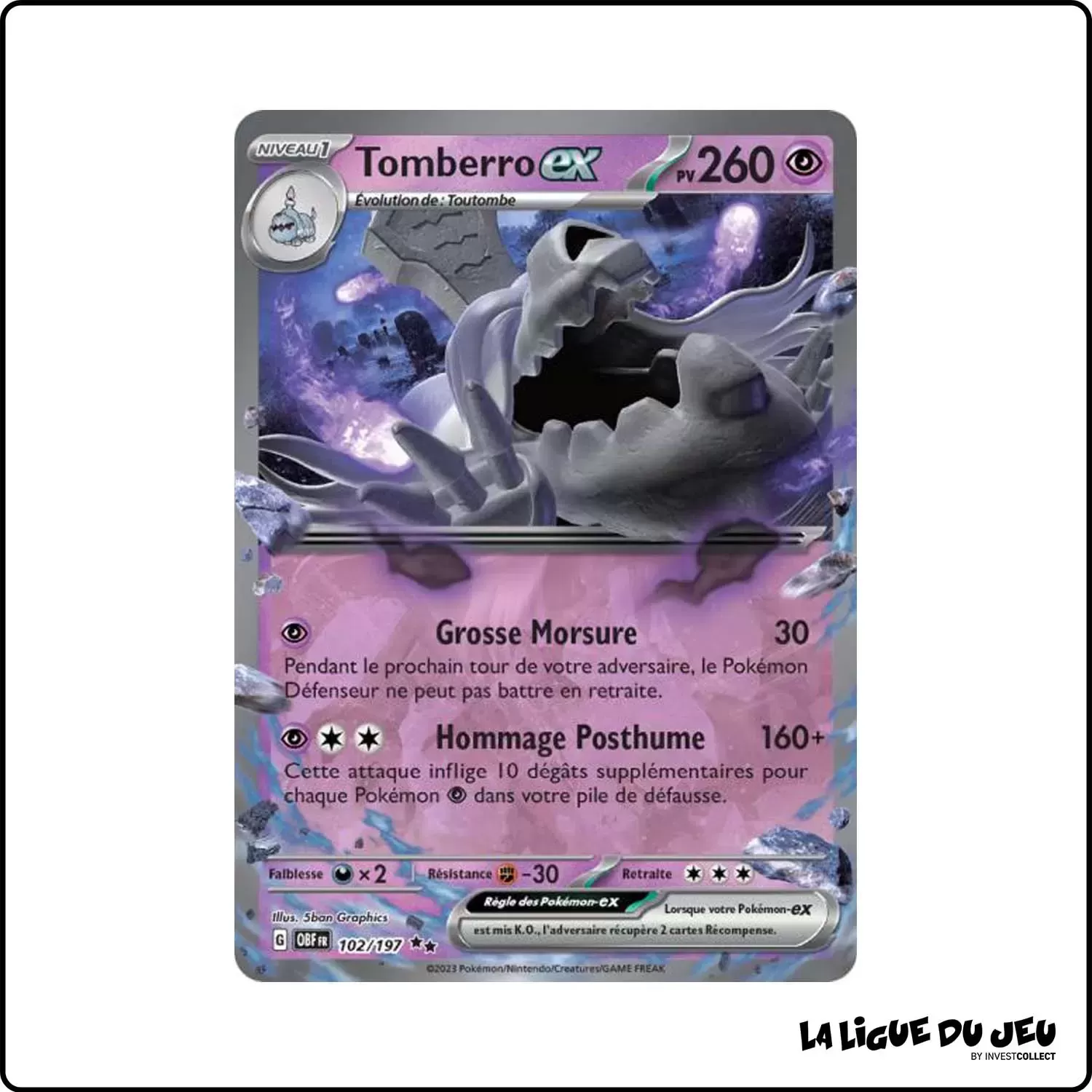 Secrete - Pokemon - Flammes Obsidiennes - Tomberro-ex 102/197