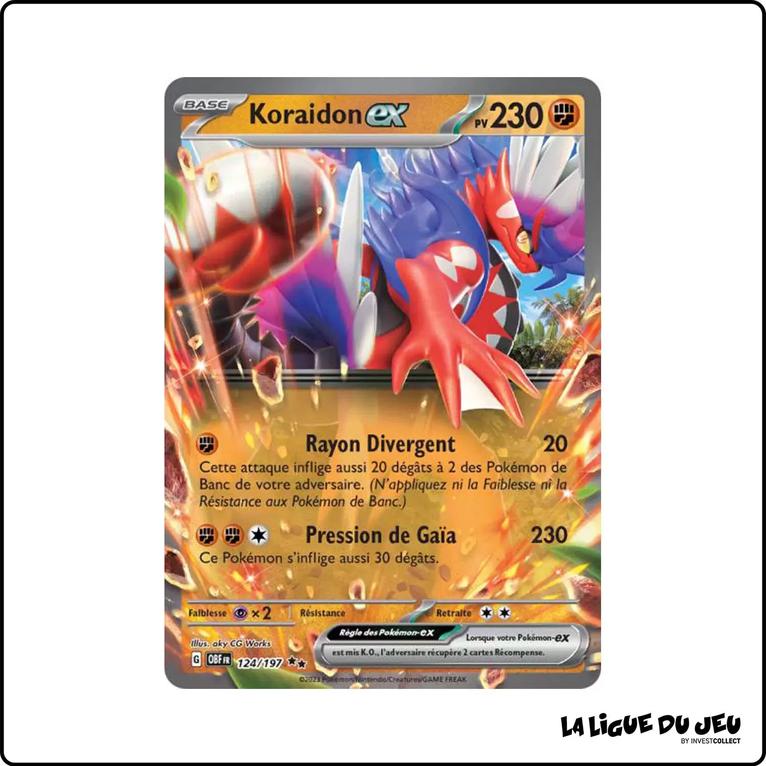 Secrete - Pokemon - Flammes Obsidiennes - Koraidon-ex 124/197