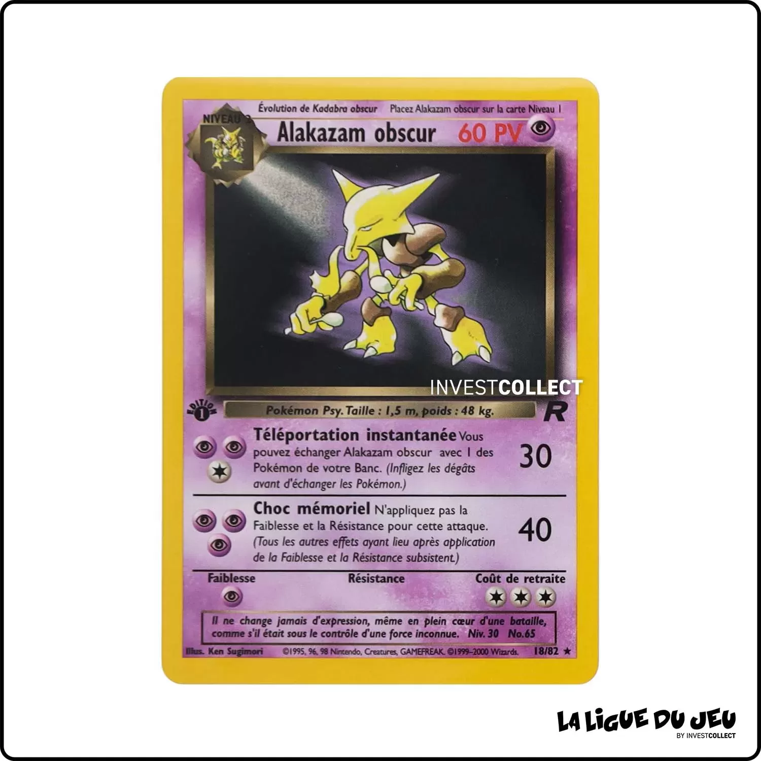 Rare - Pokemon - Team Rocket - Alakazam obscur 18/82 Wizards - 1