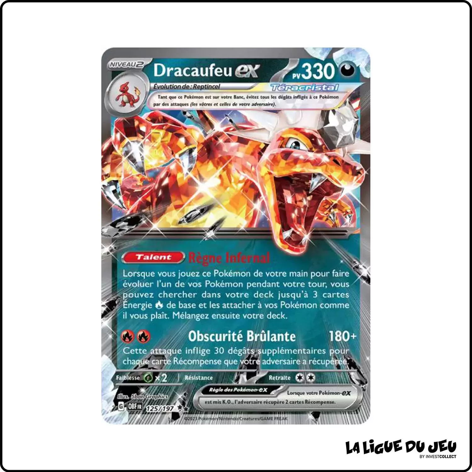 Secrete - Pokemon - Flammes Obsidiennes - Dracaufeu-ex 125/197