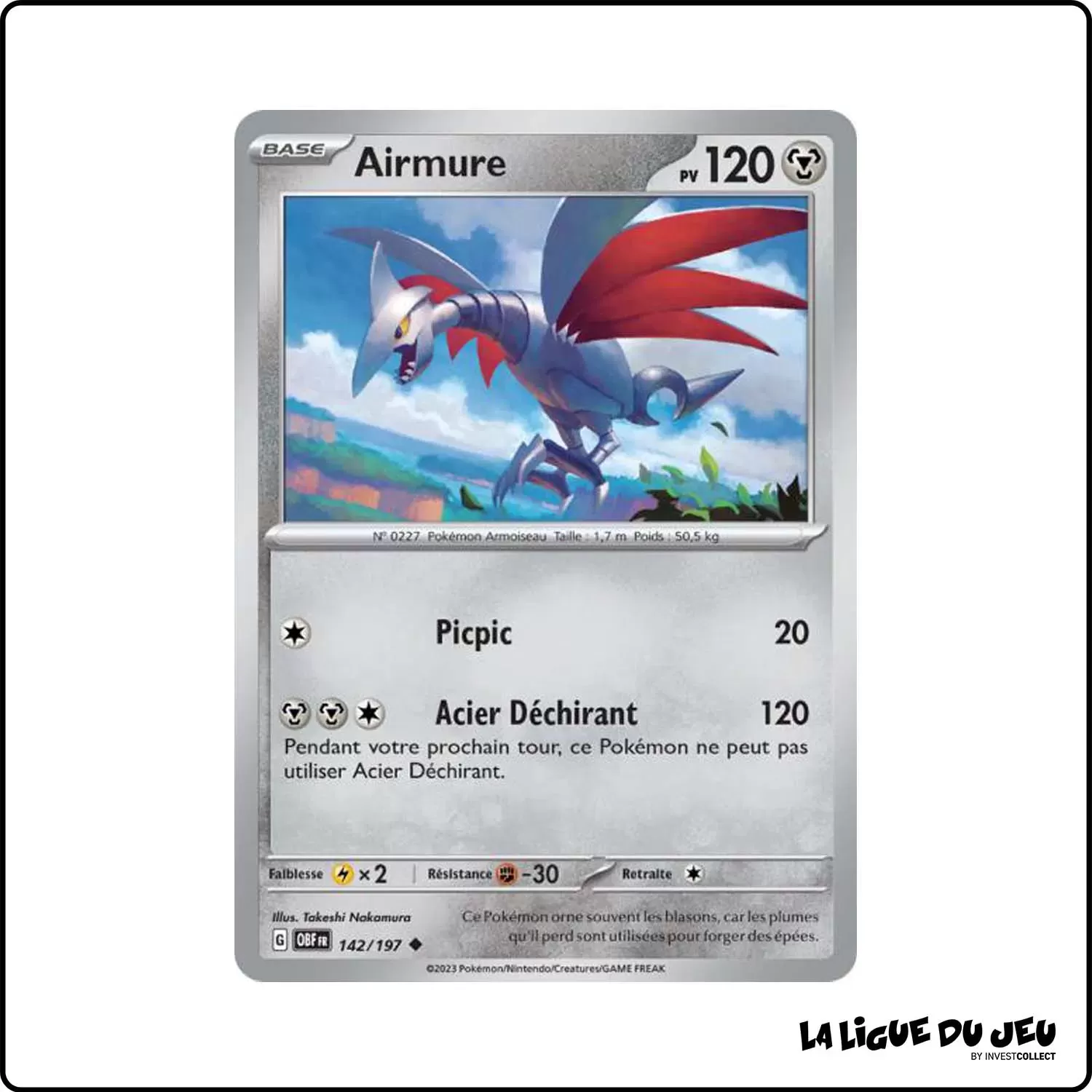 Peu commune - Pokemon - Flammes Obsidiennes - Airmure 142/197