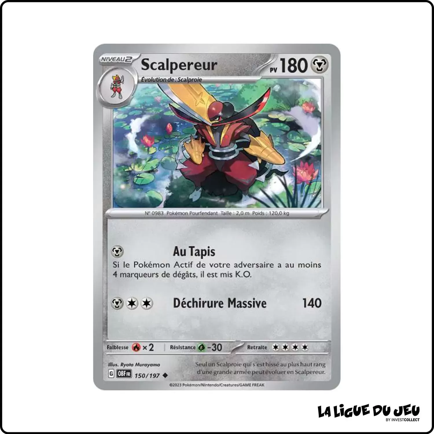 Peu commune - Pokemon - Flammes Obsidiennes - Scalpereur 150/197