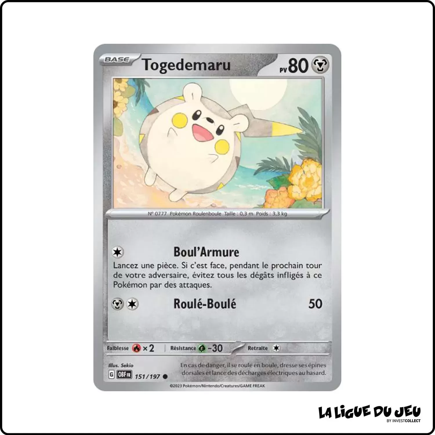 Commune - Pokemon - Flammes Obsidiennes - Togedemaru 151/197