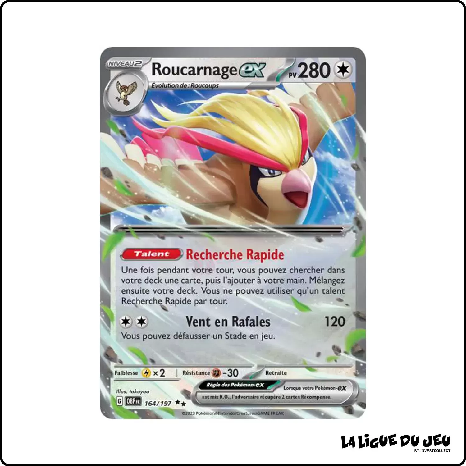 Secrete - Pokemon - Flammes Obsidiennes - Roucarnage-ex 164/197